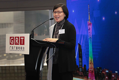 香港民政事务局副局长许晓辉女士现场发表讲话