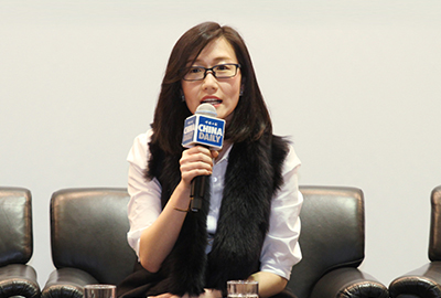 爱奇艺自制剧开发中心总经理戴莹女士现场发言